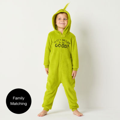 Little Unisex Dr. Seuss Grinch Fleece Long Sleeve One Piece Pajama