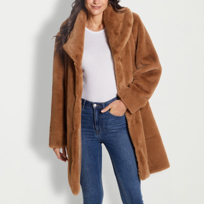 Gallery Womens Faux Fur Midweight Coat