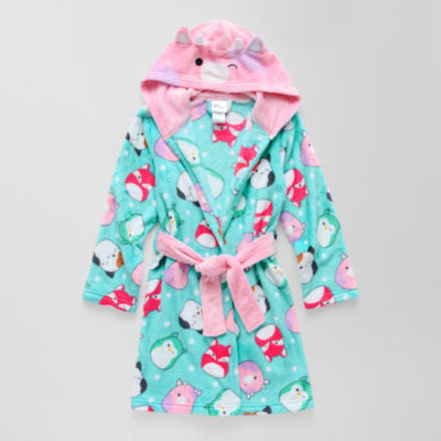 Girls Fleece Long Sleeve Knee Length Squishmallows Robe