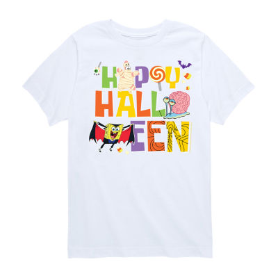 Big Girls Halloween Crew Neck Short Sleeve Spongebob T-Shirt