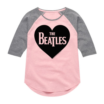 Big Girls Love Crew Neck 3/4 Sleeve The Beatles T-Shirt