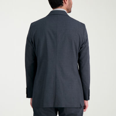 Haggar Mens Windowpane Stretch Fabric Suit Jacket