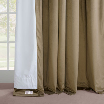 Exclusive Fabrics & Furnishing Signature Pleated Energy Saving Blackout Pinch Pleat Single Curtain Panel