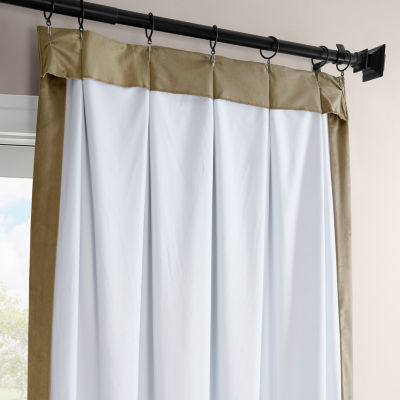 Exclusive Fabrics & Furnishing Signature Pleated Energy Saving Blackout Pinch Pleat Single Curtain Panel