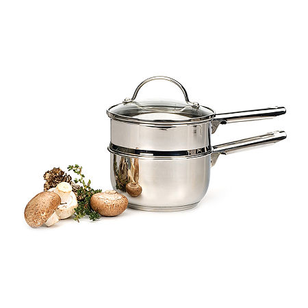 Design Imports Stainless Steel 1-qt. Double Boiler, One Size, Silver