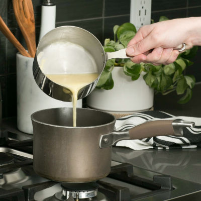 Design Imports Stainless Steel 3-Cup Measuring Sauce Pan