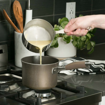 Design Imports Stainless Steel 3-Cup Measuring Sauce Pan