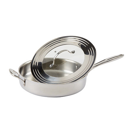 Design Imports Stainless Steel Pan Lid With Glass, One Size, Silver