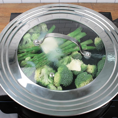 Design Imports Stainless Steel Pan Lid with Glass