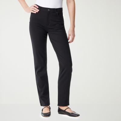 Gloria Vanderbilt-Plus Womens High Rise Straight Flat Front Pant