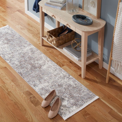 Town And Country Rein Pattern Washable 12" X 84" Indoor Rectangular Runner