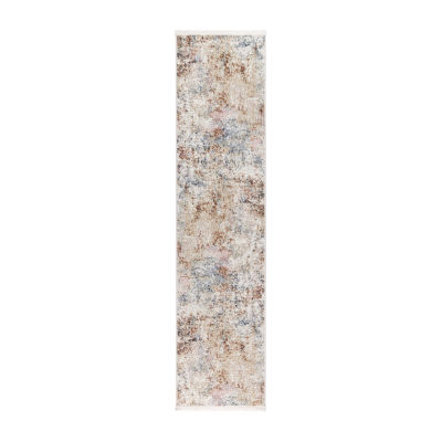 Town And Country Rein Pattern Washable 12" X 84" Indoor Rectangular Runner