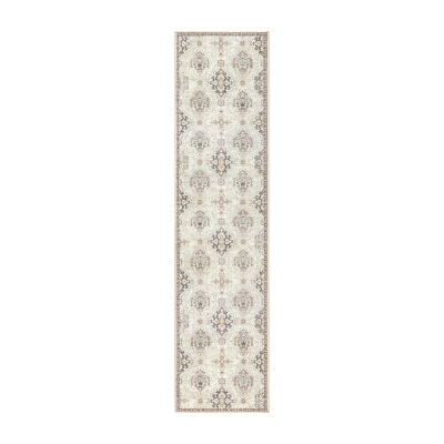 Town And Country Avani Floral Washable 19" X 78" Indoor Rectangular Runner