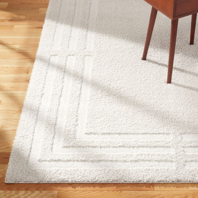 Town And Country Cloud Shag Geometric Washable Indoor Rectangular Area Rug