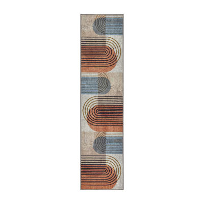 Town And Country Avani Stripe Washable 19" X 78" Indoor Rectangular Runner