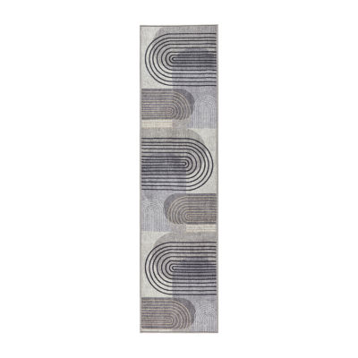 Town And Country Avani Stripe Washable 19" X 78" Indoor Rectangular Runner