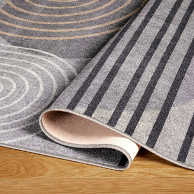 Town And Country Avani Stripe Washable 19" X 78" Indoor Rectangular Runner