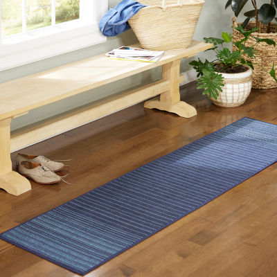 Town And Country Layne Stripe Washable 19" X 78" Indoor Rectangular Runner