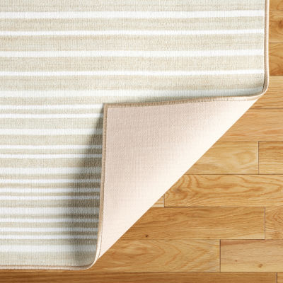 Town And Country Layne Stripe Washable 19" X 78" Indoor Rectangular Runner