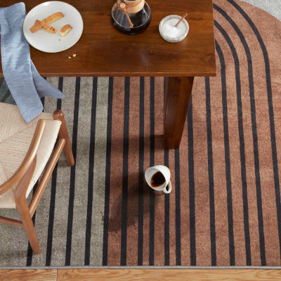 Town And Country Avani Stripe Washable Indoor Rectangular Area Rug