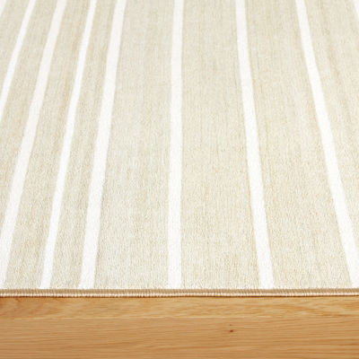 Town And Country Layne Stripe Washable Indoor Rectangular Area Rug