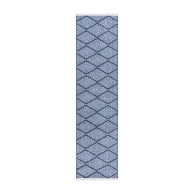 Town And Country Rein Diamond Washable 12" X 84" Indoor Rectangular Runner