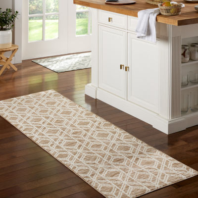 Town And Country Walker Diamond Washable 24" X 72" Indoor Rectangular Runner