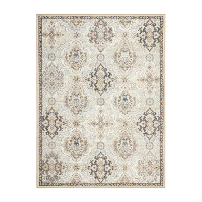 Town And Country Avani Floral Washable Indoor Rectangular Area Rug