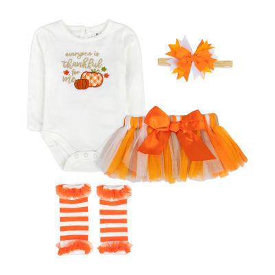 Baby Essentials Halloween Girls 4-pc. Clothing Set