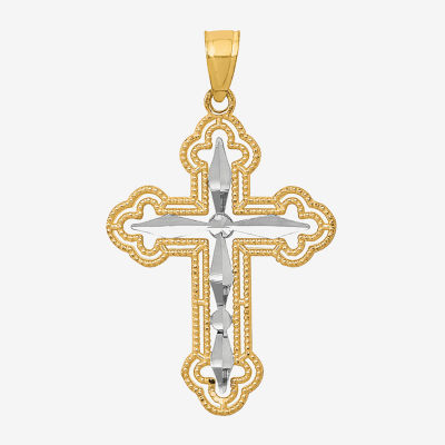 Unisex Adult 10K Gold Cross Pendant