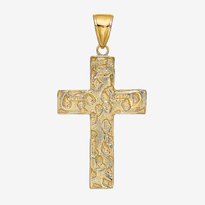 Unisex Adult 10K Gold Cross Pendant