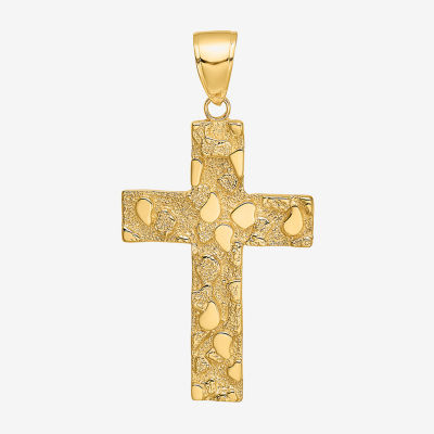 Unisex Adult 10K Gold Cross Pendant