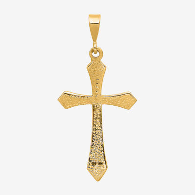 Womens 10K Gold Cross Pendant