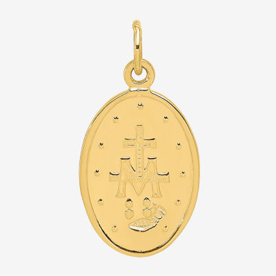 Religious Jewelry Miraculous Medal Unisex Adult 10K Gold Pendant