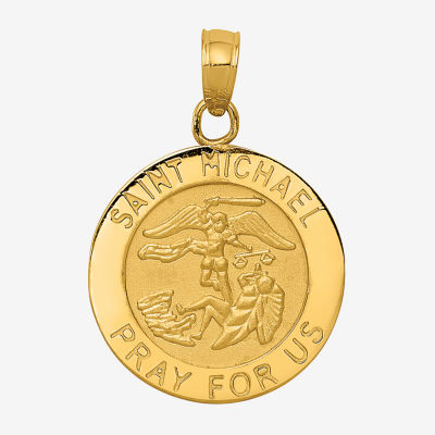 Saint Michael Unisex Adult 10K Gold Pendant