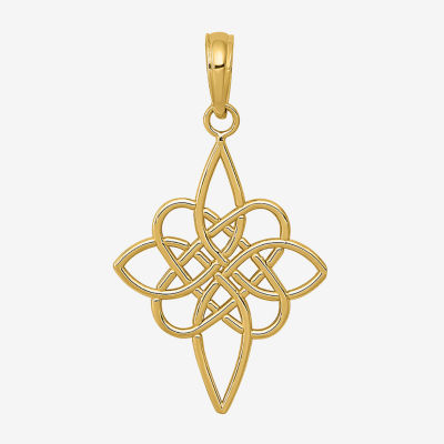 Celtic Knot Womens 14K Gold Pendant