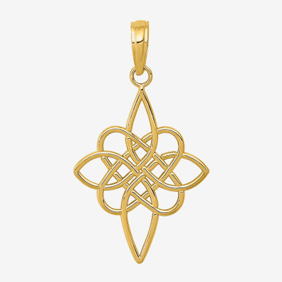 Celtic Knot Womens 14K Gold Pendant