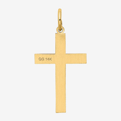Unisex Adult 14K Gold Cross Pendant