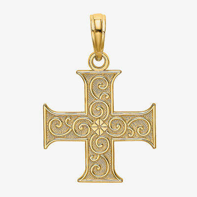 Greek Unisex Adult 14K Gold Cross Pendant