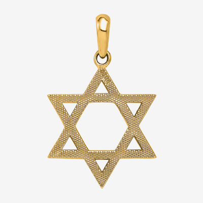 Star Of David Unisex Adult 14K Gold Star Pendant