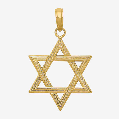 Religious Jewelry Star Of David Unisex Adult 14K Gold Star Pendant