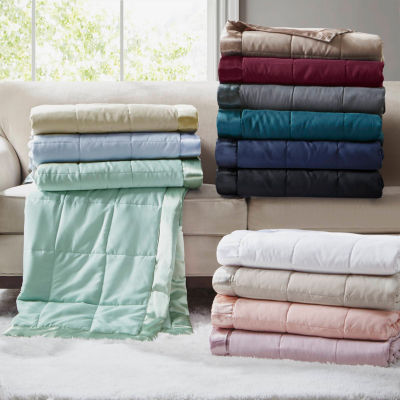 Madison Park Prospect Lightweight Down Alternative Blanket with Satin Trim