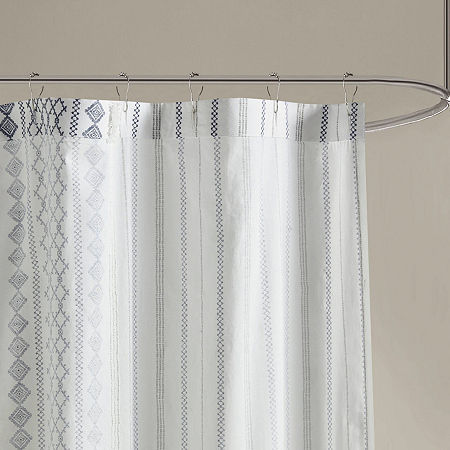 INK+IVY Imani Shower Curtain, One Size, White