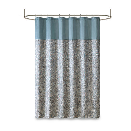 Madison Park Whitman Shower Curtain, One Size, Blue