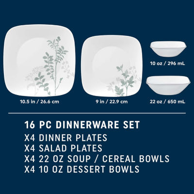 Corelle Amalie 16-pc. Glass Dinnerware Set