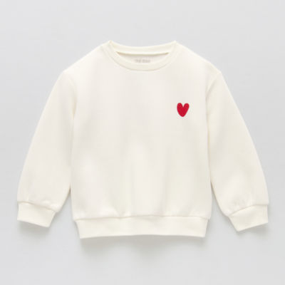 Okie Dokie Toddler & Little Girls Crew Neck Long Sleeve Fleece Sweatshirt