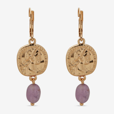 a.n.a Gold Tone Womens Drop Earrings