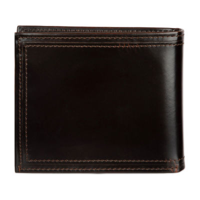 Stafford Distressed Mens Personalized Rfid Blocking Bifold Wallet