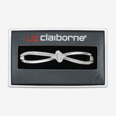 Liz Claiborne Pave Stretch Womens Glass Infinity Knot Bangle Bracelet