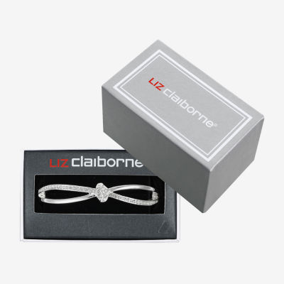 Liz Claiborne Pave Stretch Womens Glass Infinity Knot Bangle Bracelet